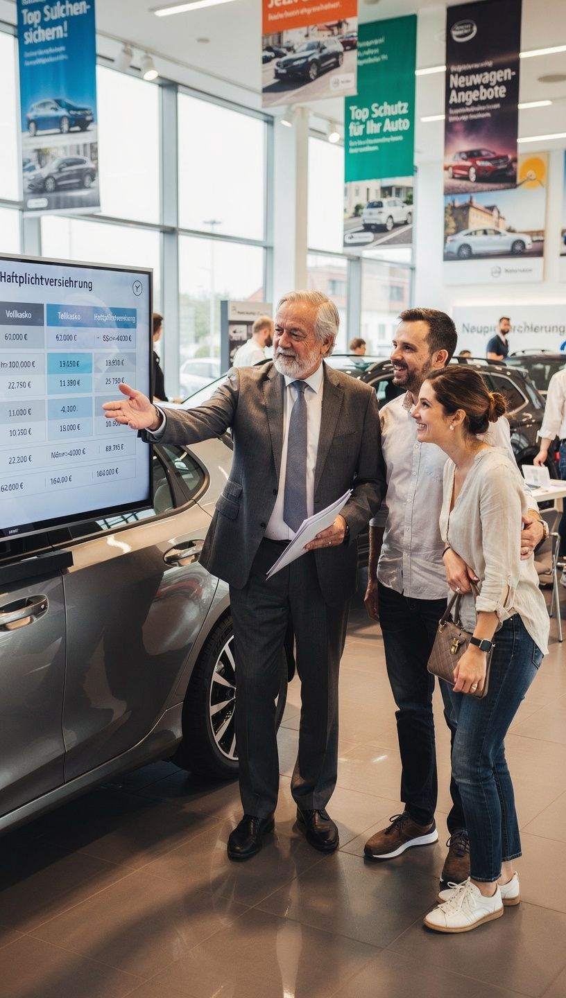 Grafik, die verschiedene Auto-Versicherungstarife für mehrere Fahrzeuge gegenüberstellt.